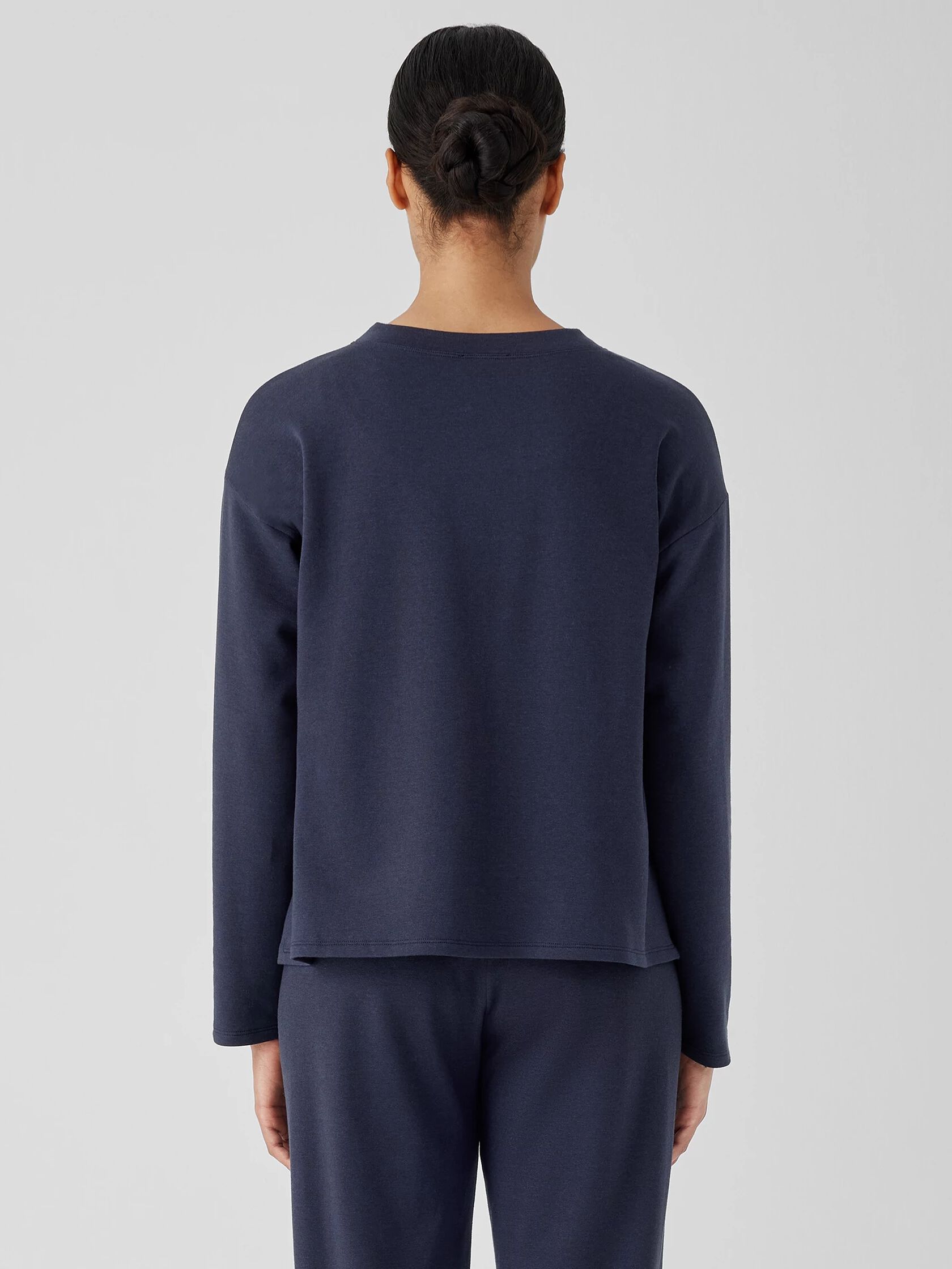 Cozy Brushed Terry Hug Crew Neck Top