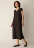 Woven Pliss&eacute; V-Neck Dress