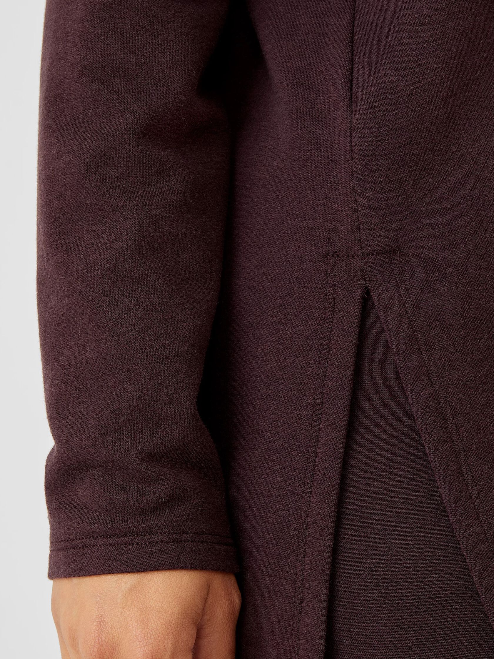 Cozy Brushed Terry Hug Jewel Neck Top