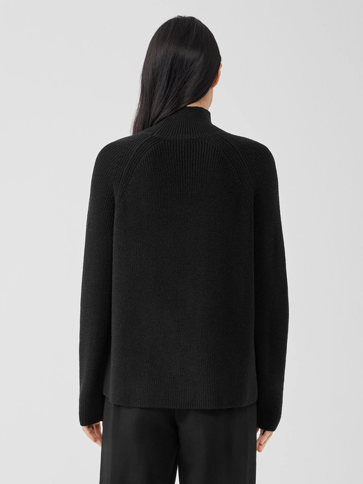 Merino Turtleneck Top in Regenerative Wool