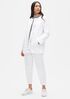 Eggshell Recycled Nylon Round Neck Coat