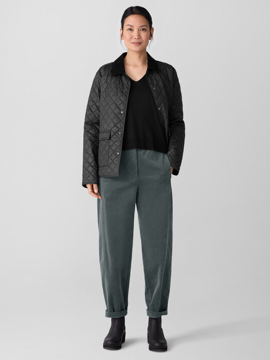 Organic Cotton Stretch Corduroy Lantern Pant