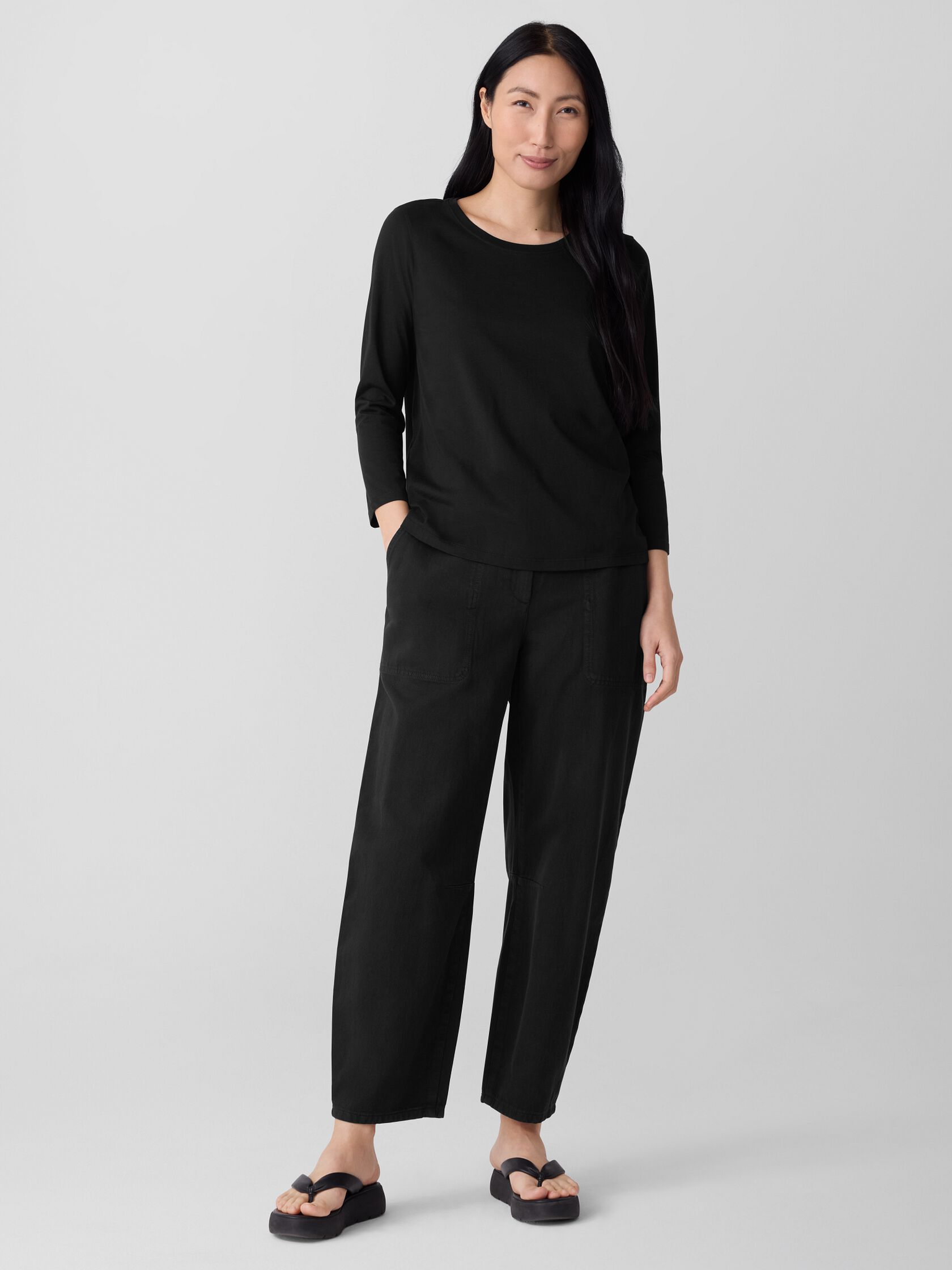 Organic Pima Cotton Jersey Long-Sleeve Tee