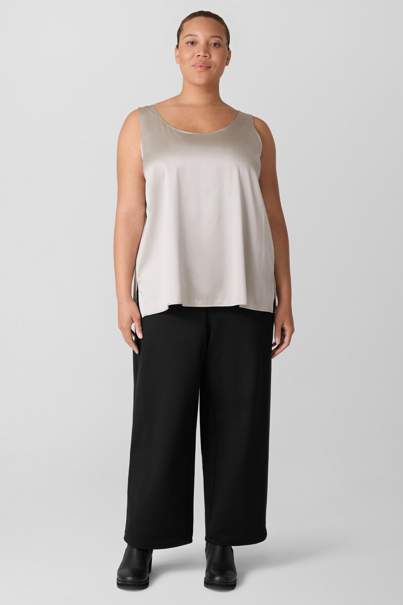 Stretch Silk Charmeuse Scoop Neck Tank Stretch Silk Charmeuse Scoop Neck Tank