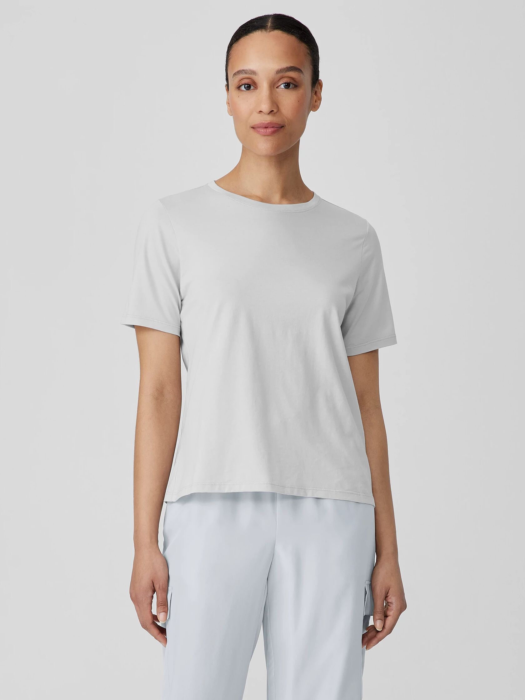 Organic Pima Cotton Jersey Round Neck Tee