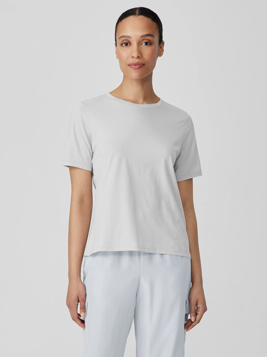 Organic Pima Cotton Jersey Round Neck Tee
