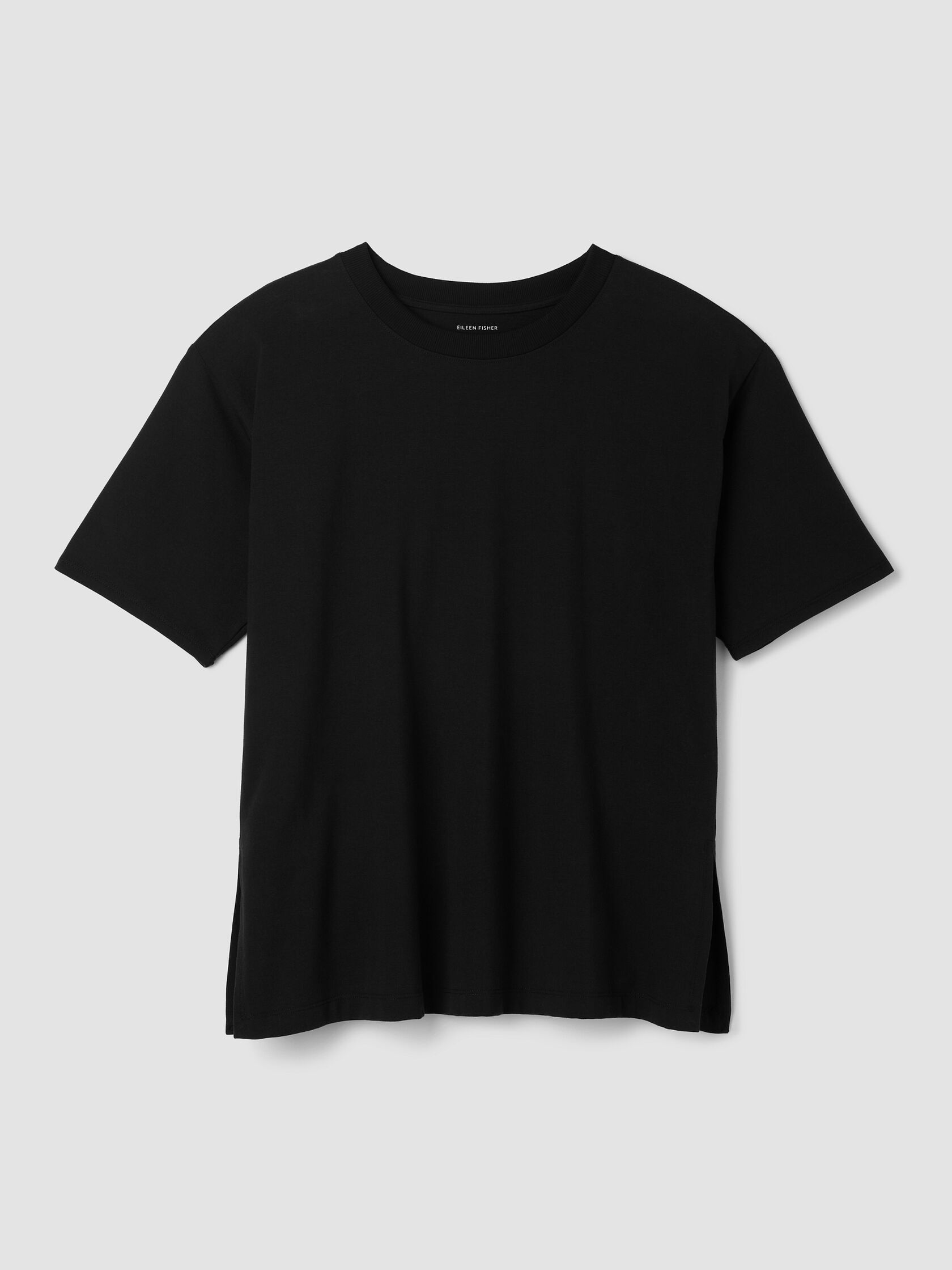 Pima Cotton Stretch Jersey Crew Neck Long Top