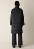 Eggshell Recycled Nylon Stand Collar Coat