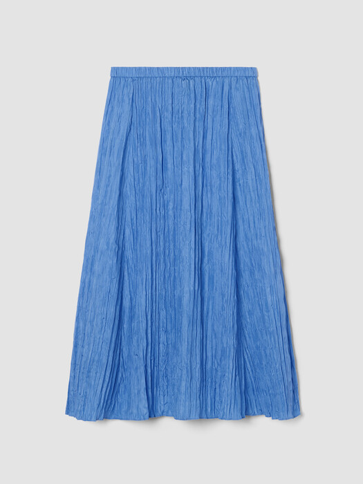 Crushed Silk Flared Skirt