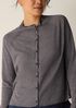 Organic Linen Cotton High Collar Cardigan