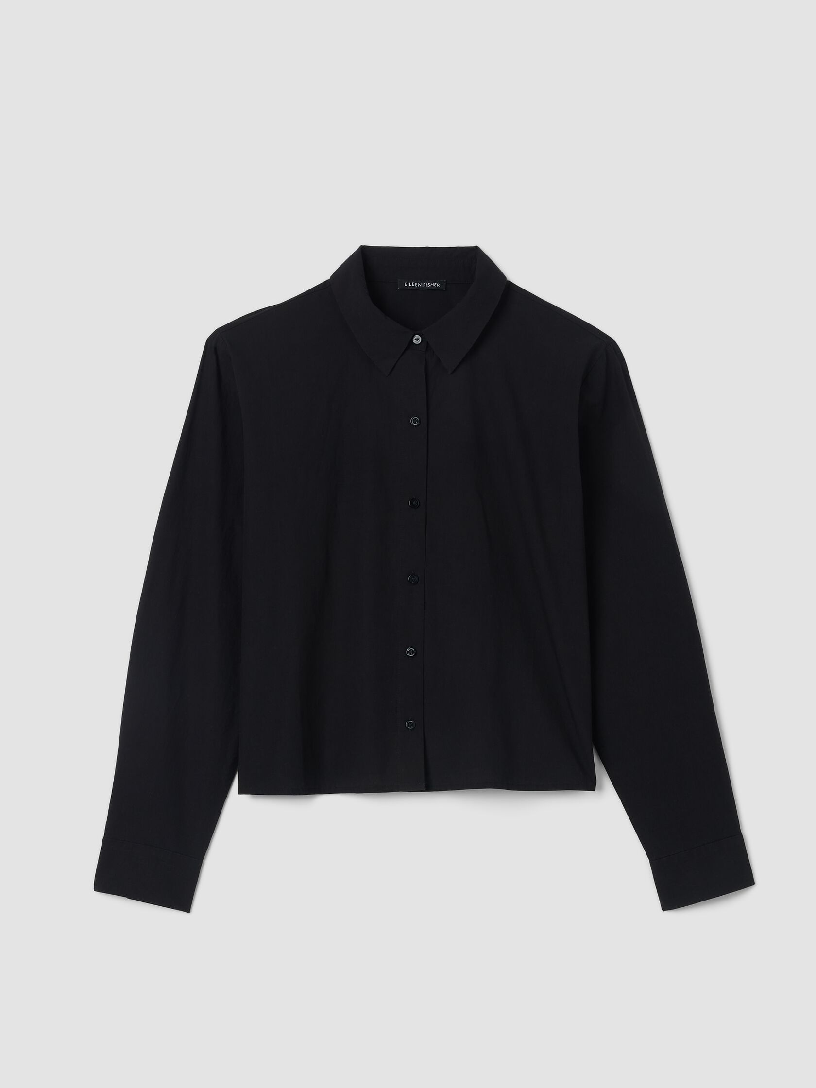 Washed Organic Cotton Poplin Classic Collar Short Shirt