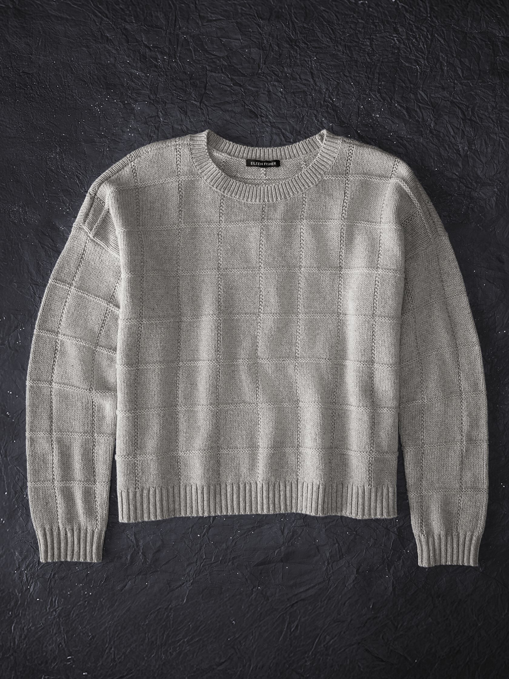 Cotton & Recycled Cashmere Crew Neck Top