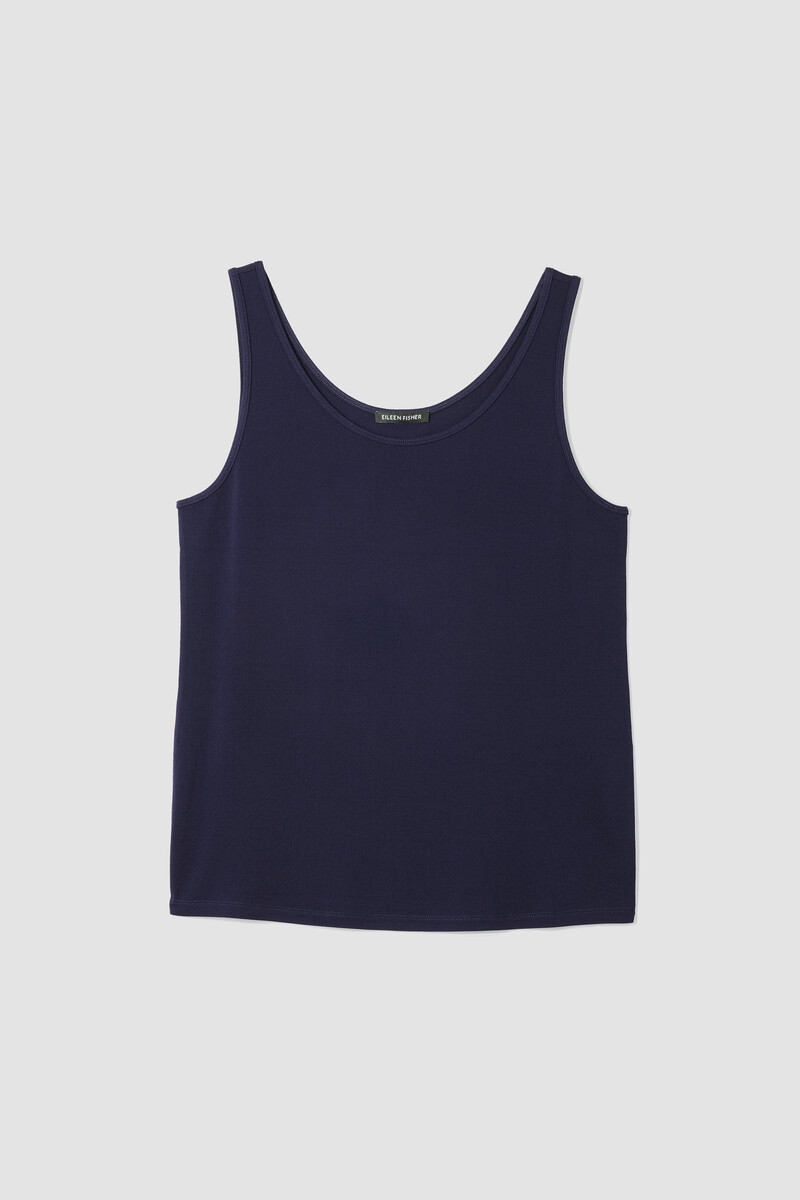 Stretch Silk Jersey Scoop Neck Tank Stretch Silk Jersey Scoop Neck Tank
