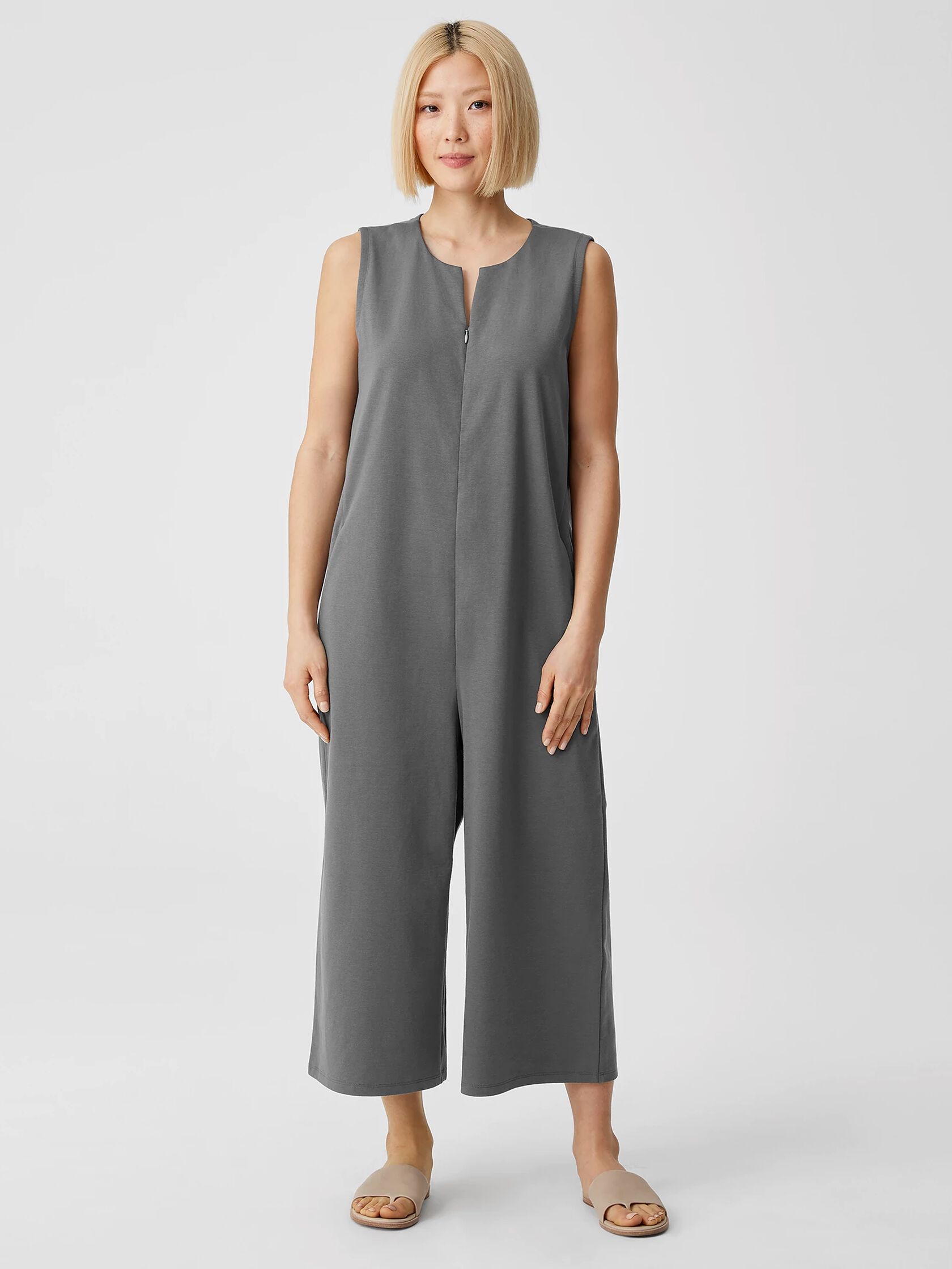 Cotton Ponte Jumpsuit EILEEN FISHER