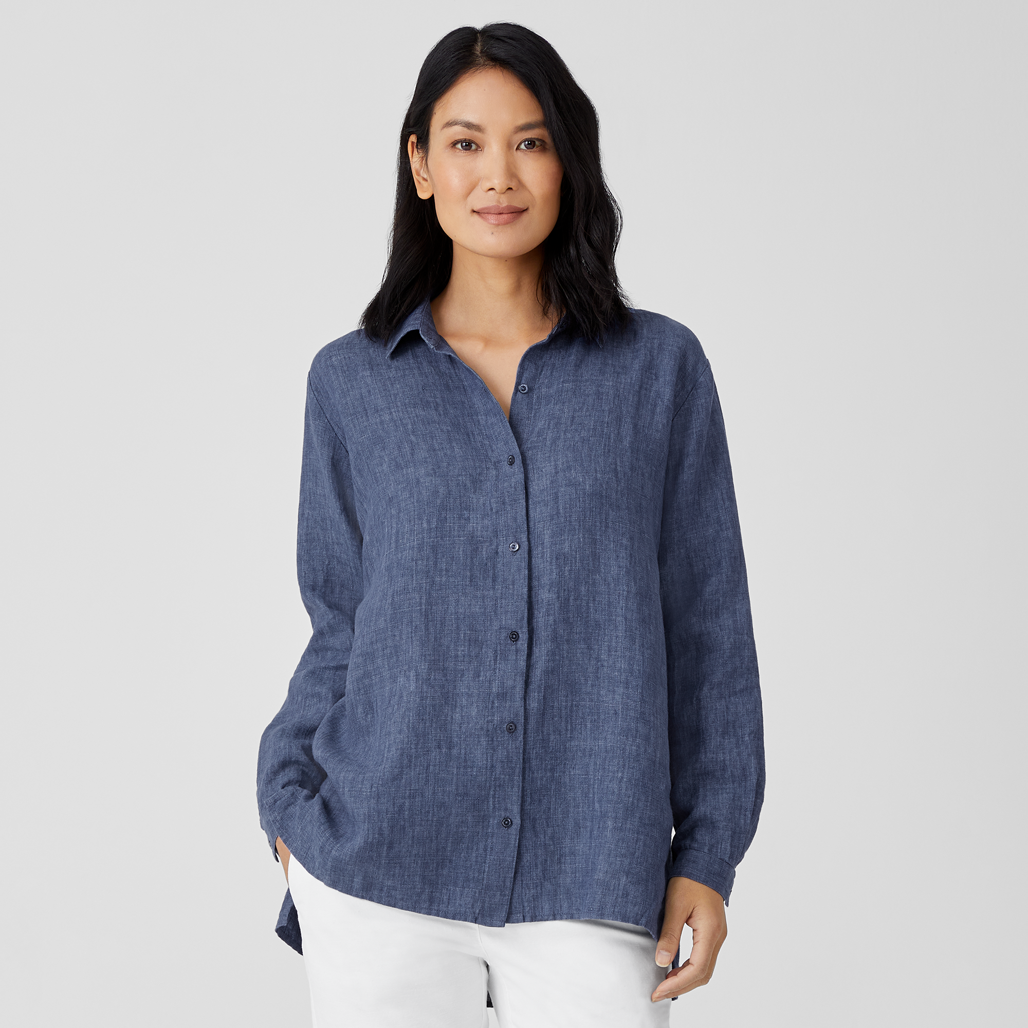 Eileen fisher classic collar shirt clearance