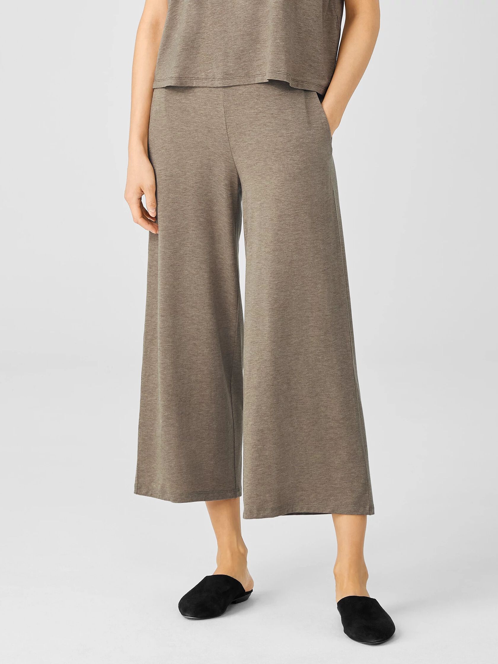 Fine Jersey Wide-Leg Pant