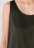 Stretch Silk Charmeuse Scoop Neck Tank