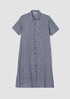 Puckered Organic Linen Shirtdress