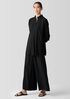 Silk Georgette Crepe Stand Collar Top