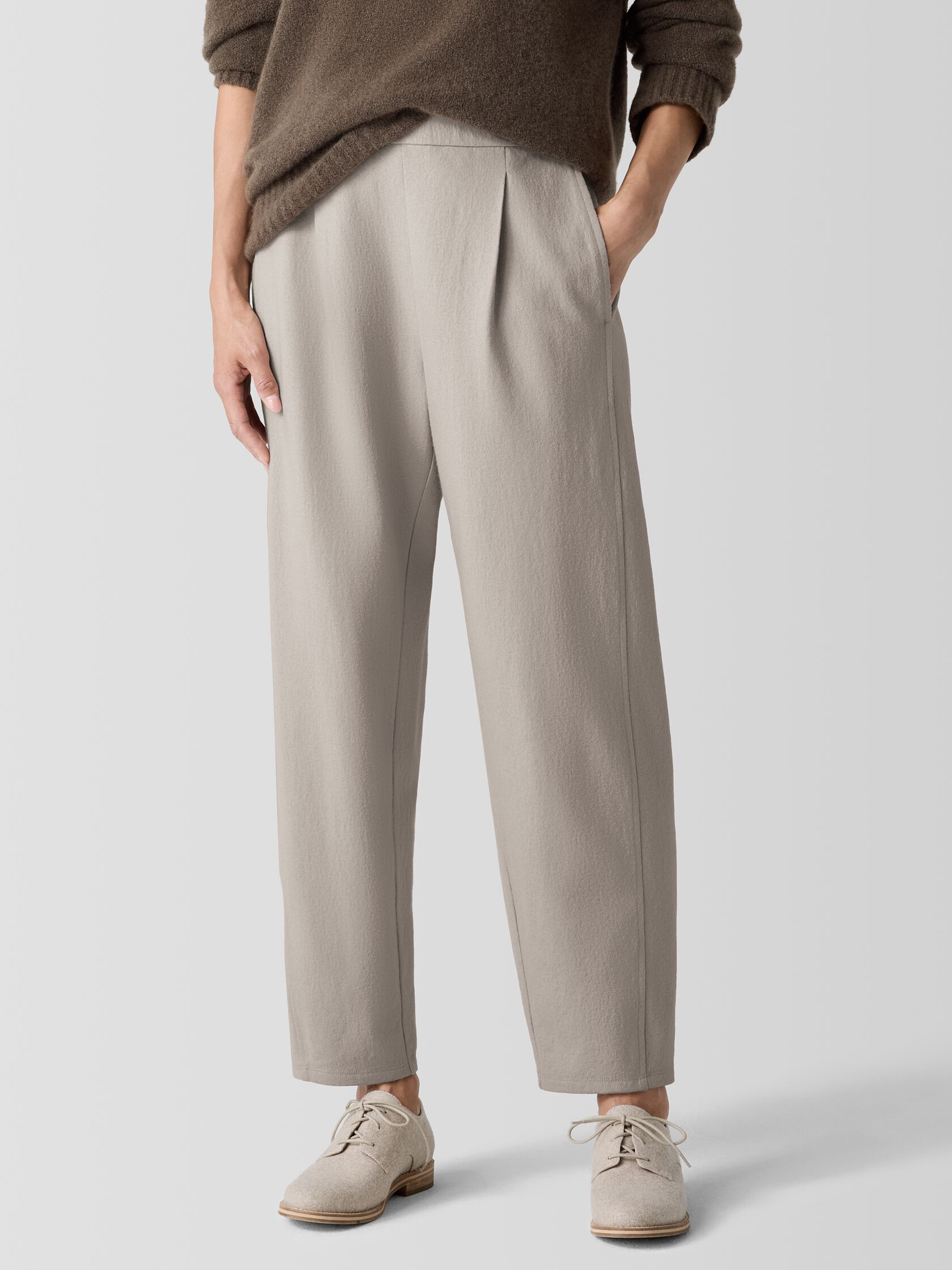 Felted Wool Jersey Lantern Pant in Regenerative Wool