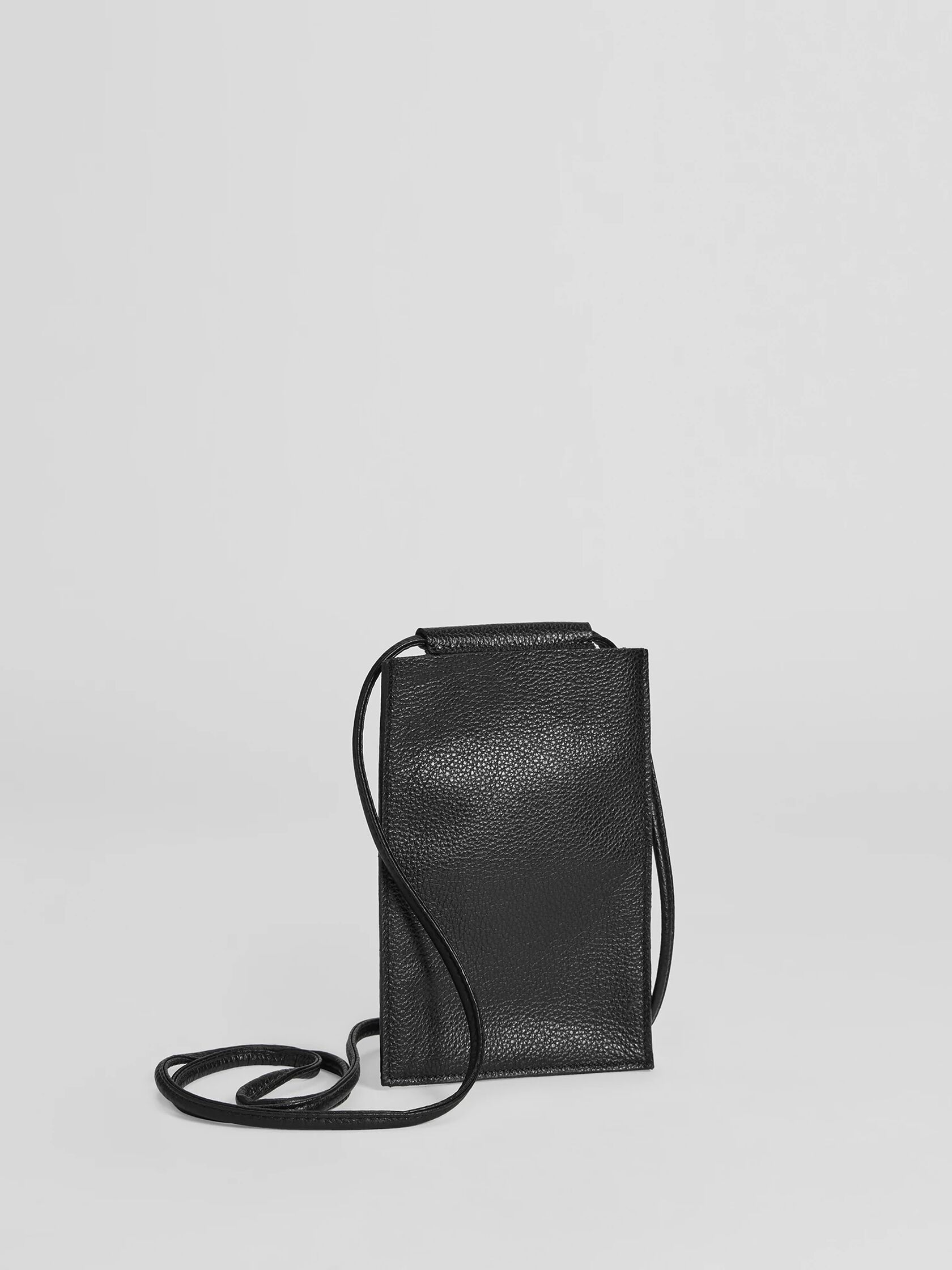 Textured Italian Leather Phone Pouch | EILEEN FISHER