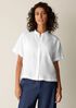 Organic Handkerchief Linen Band Collar Shirt