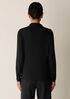 Sheer Cotton Blend Knit Funnel Neck Top