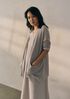 Organic Linen Cotton Slouchy Long Cardigan