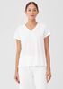 Organic Pima Cotton Jersey V-Neck Tee
