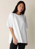 Pima Cotton Stretch Jersey Crew Neck Long Top