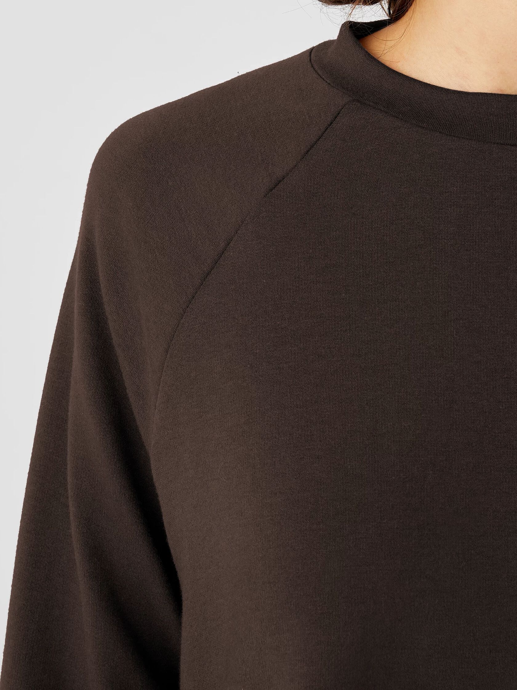 Cozy Brushed Terry Raglan-Sleeve Top