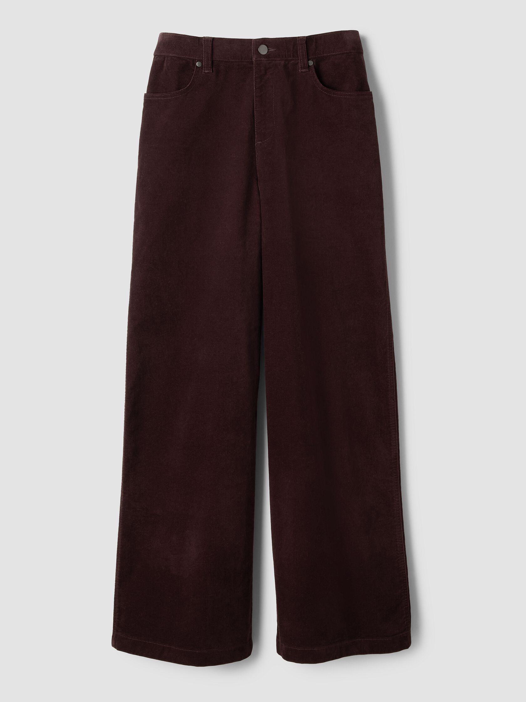 Brushed Organic Cotton Wide-Leg Pant