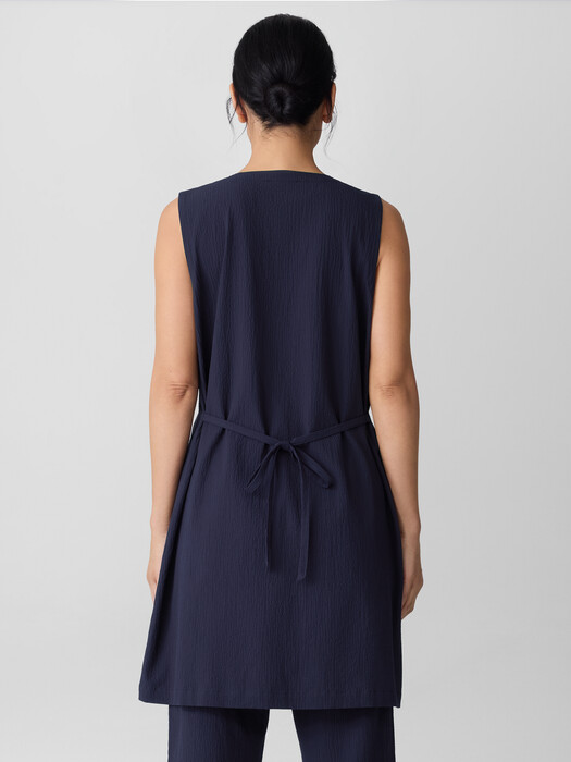 Organic Cotton Pucker Long Vest