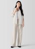 Felted Wool Jersey Wide-Leg Long Pant in Regenerative Wool