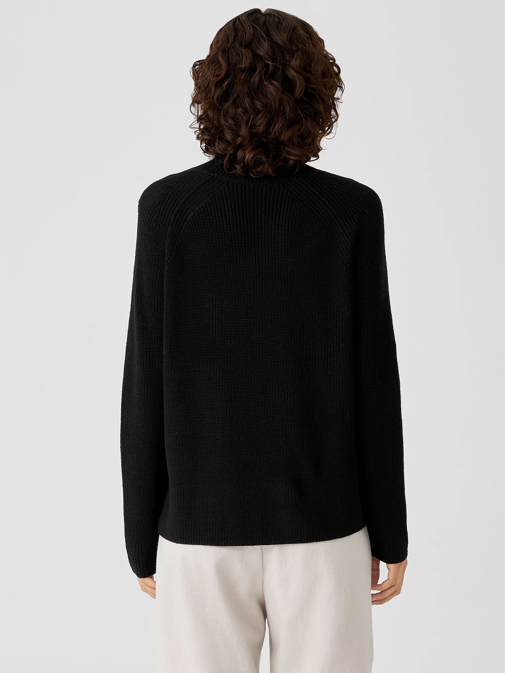 Merino Wool Turtleneck Top