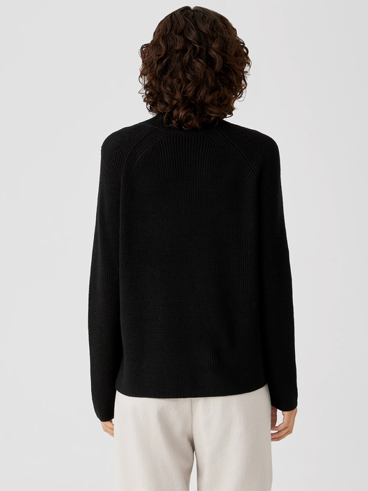 Merino Wool Turtleneck Top