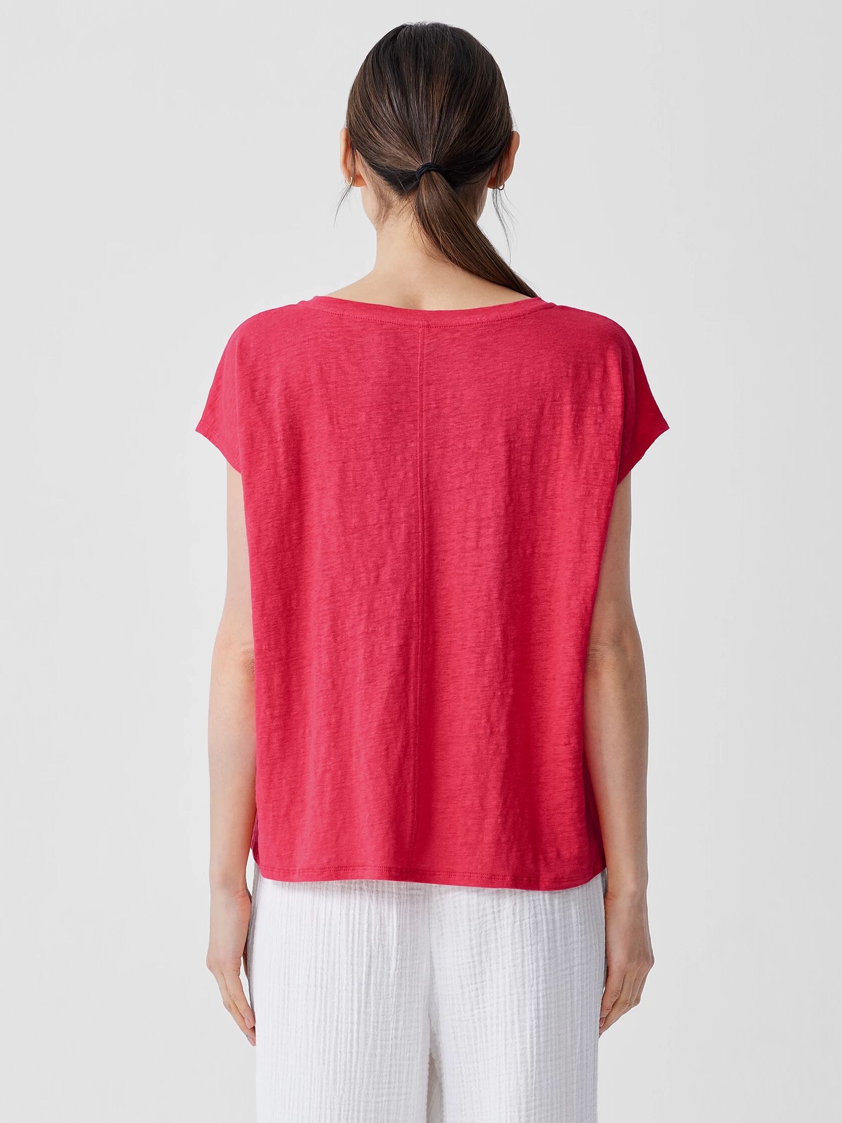 Organic Linen Jersey V-Neck Tee