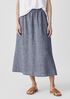 Puckered Organic Linen Pocket Skirt