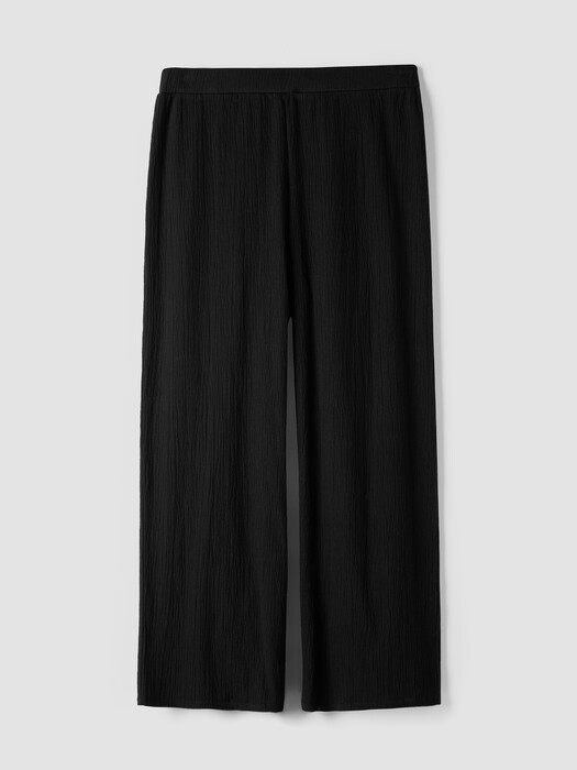 Crinkled Jersey Wide-Leg Pant