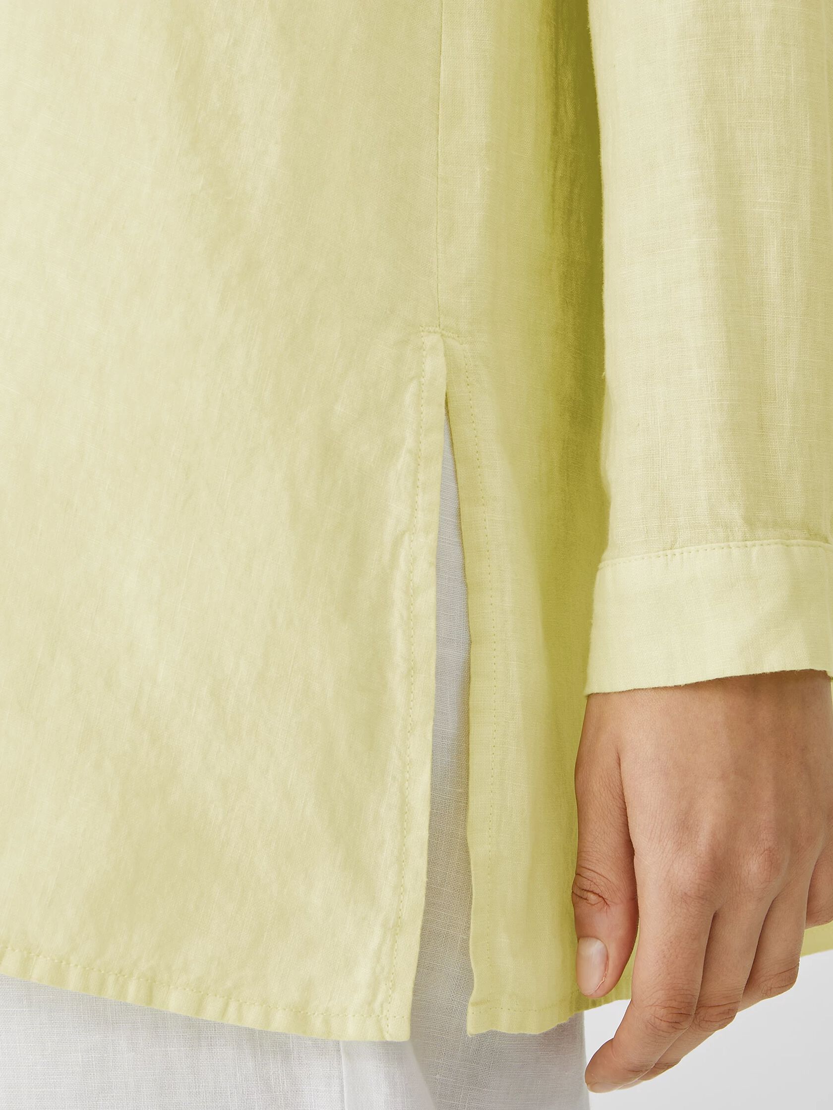 Garment-Dyed Organic Handkerchief Linen Shirt