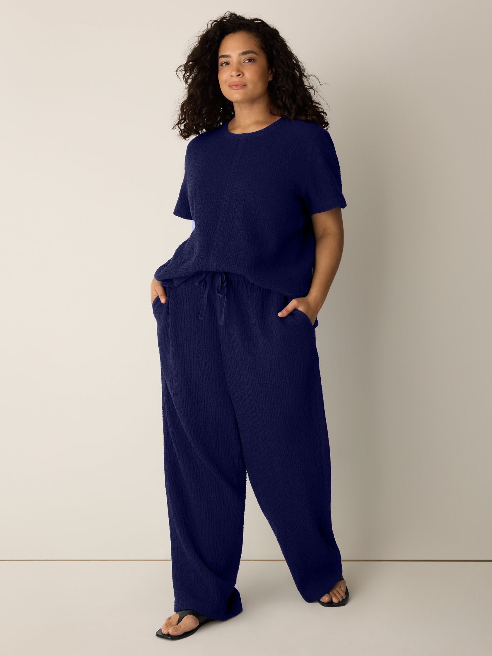 Organic Cotton Doubleweave Straight Pant