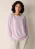 Garment-Dyed Organic Cotton Terry Bateau Neck Top