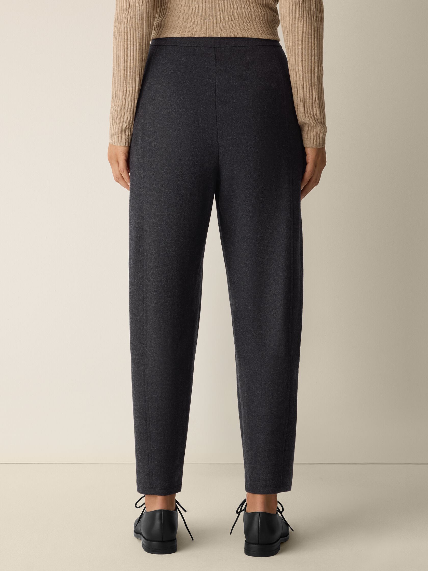 Mélange Boiled Wool Jersey Lantern Pant in Regenerative Wool