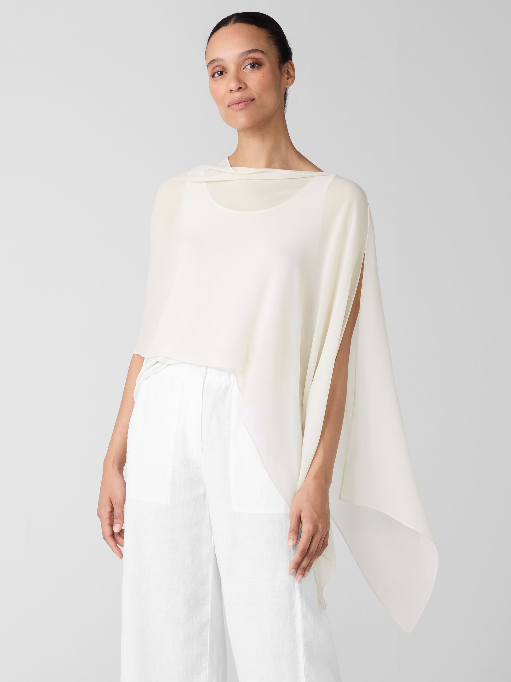 Sheer Silk Georgette Wrap