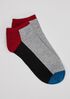 Cozy Recycled Nylon Cashmere Color-Blocked Ankle Sock