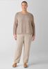 Organic Linen Cotton Cord Crew Neck Top