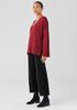 Peruvian Cotton Blend V-Neck Top