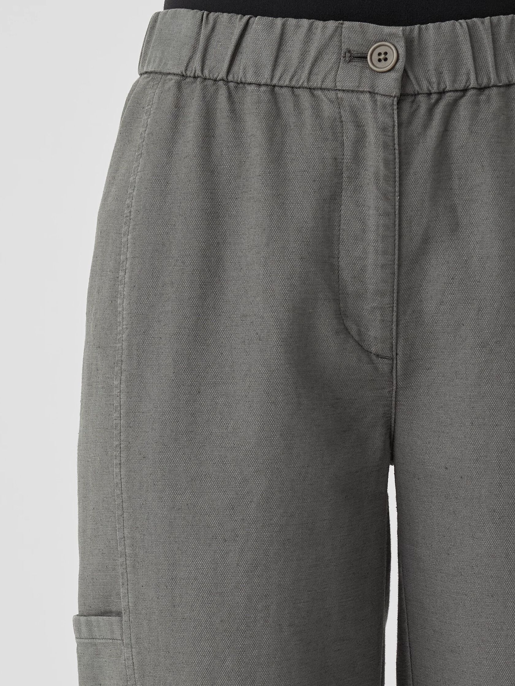 Cotton Hemp Stretch Lantern Pant