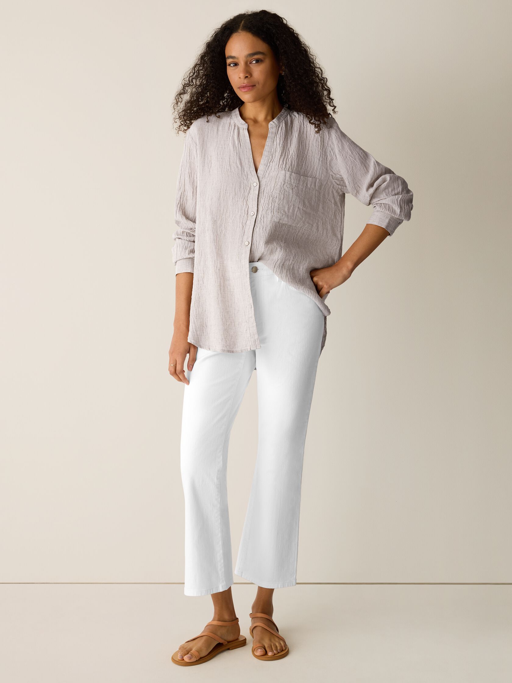 Garment-Dyed Organic Cotton Denim Kick Jean