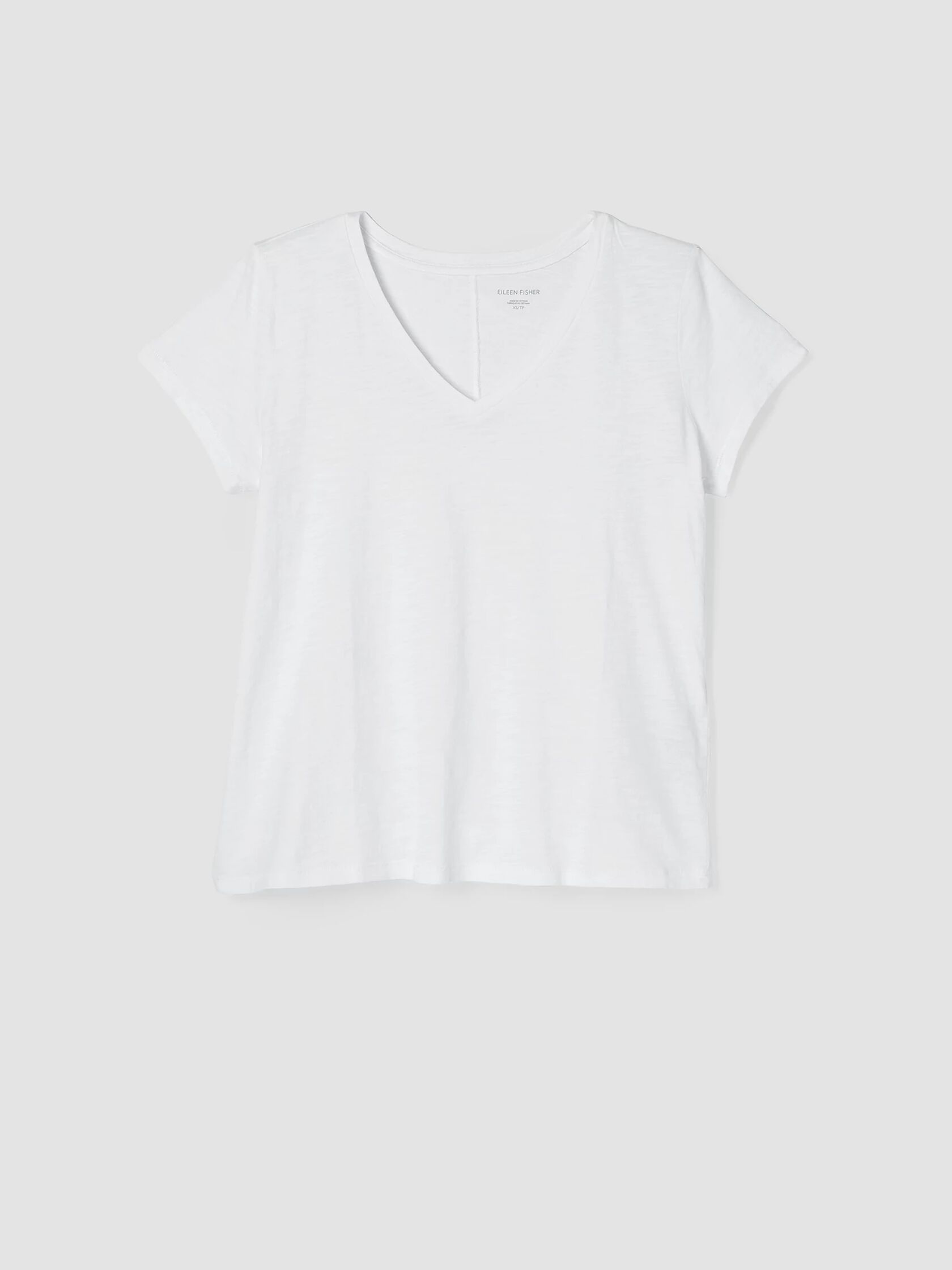 System Organic Cotton Slub V-Neck Tee